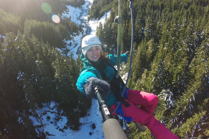 Ziplining on the Eagle Tour