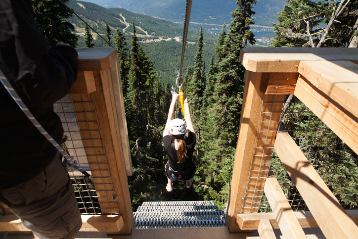 the sasquatch ziplining